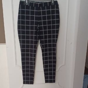 Morgan Taylor_ Rich Color Black and White Checkered Pants Sz (M)